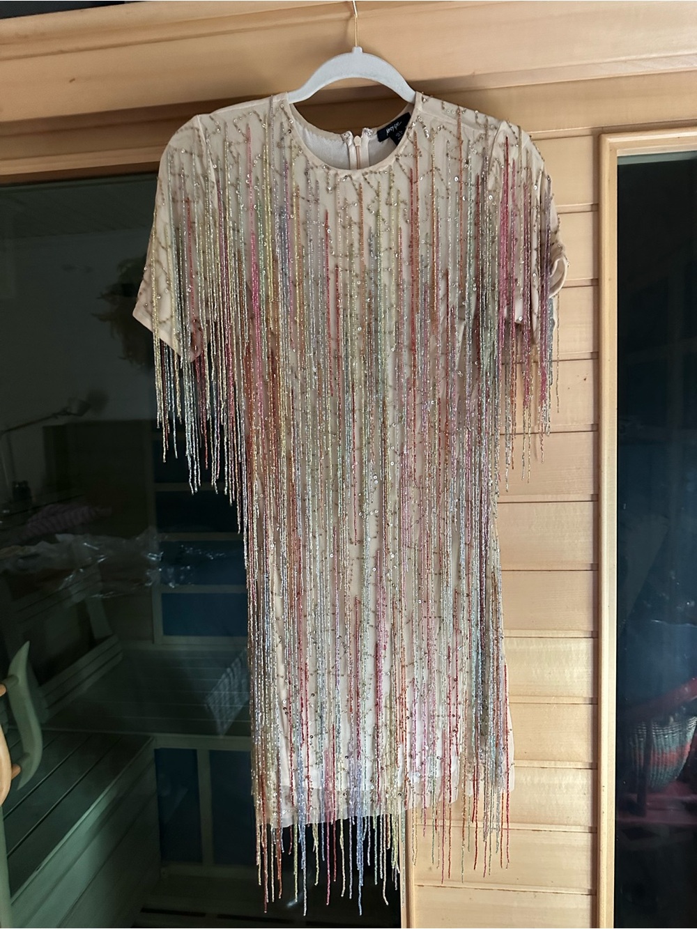 Nasty Gal Party Mini Dress in Rainbow Beaded Fringe - Picture 5 of 13